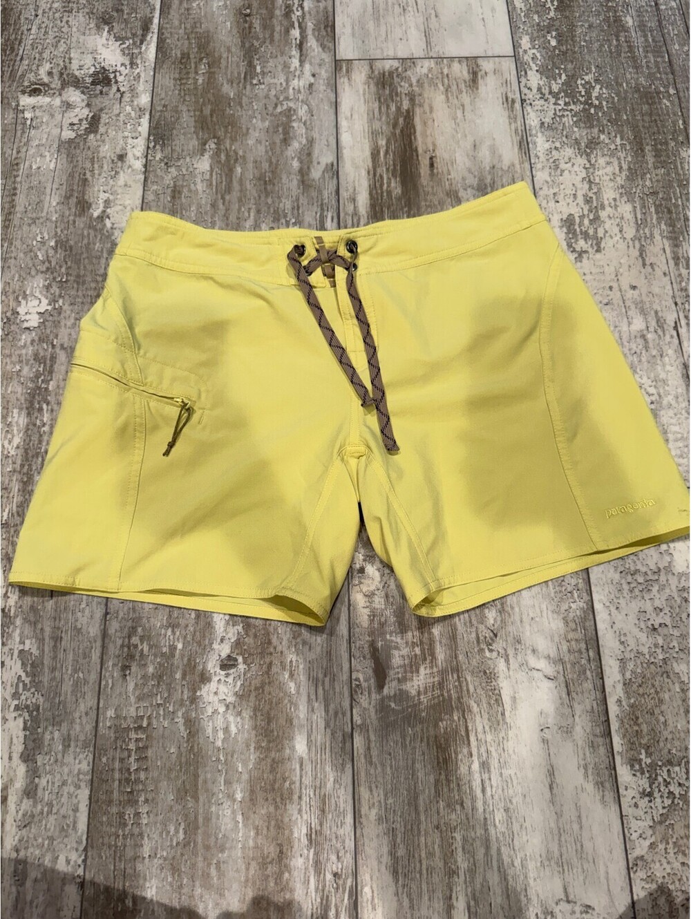 Patagonia Womens 10 Yellow Board Shorts Swim Surf Gorpcore
